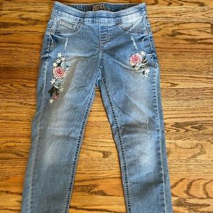 Justice Girls Frayed Edge Jeggings, Size 10